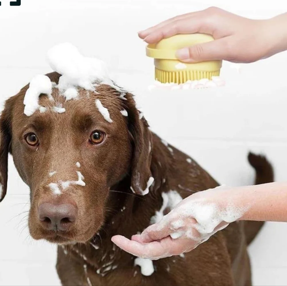 Dog Bath Brush Silicone (Purple)